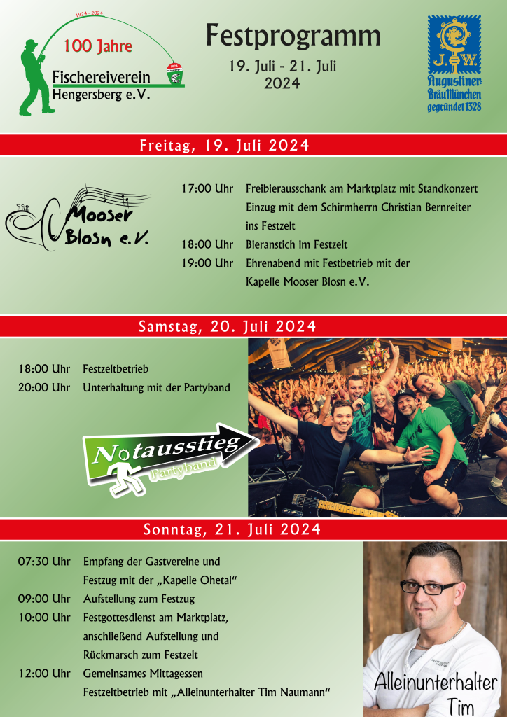 Festprogramm zur 100-Jahr-Feier